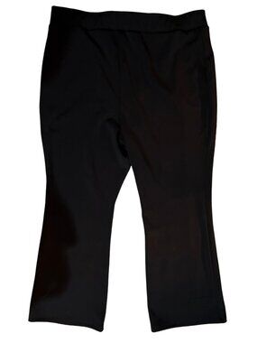 IMAN Global Chic Pants 1XP Black Pull On Dress Pants NWT Front Seam Stretch Plus